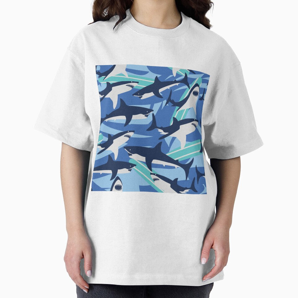 Shark attack Fun t-shirt design by TeeFashionShop