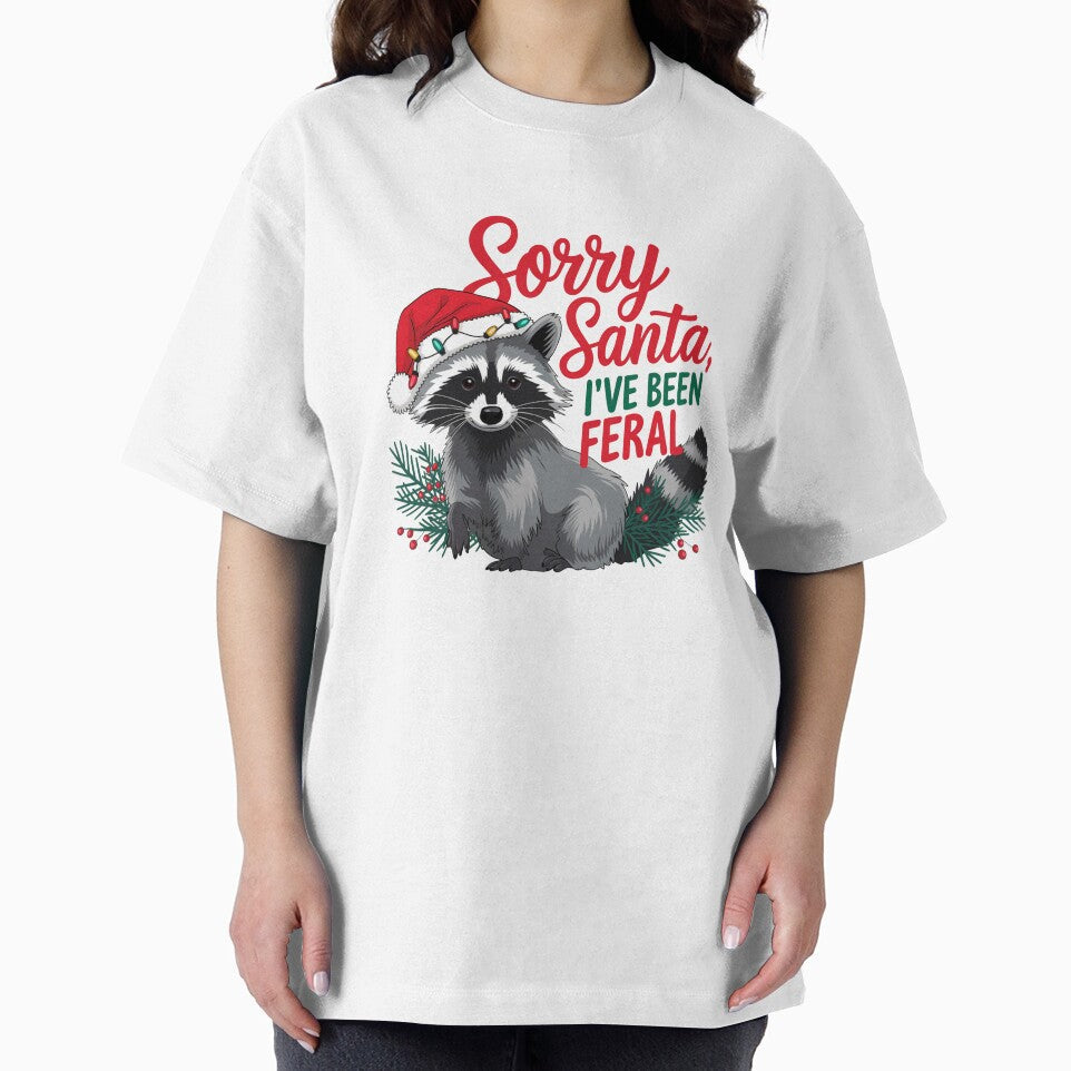 Sorry Santa, I´ve been feral, racoon design, tik tok trends by Dominika Farkašová