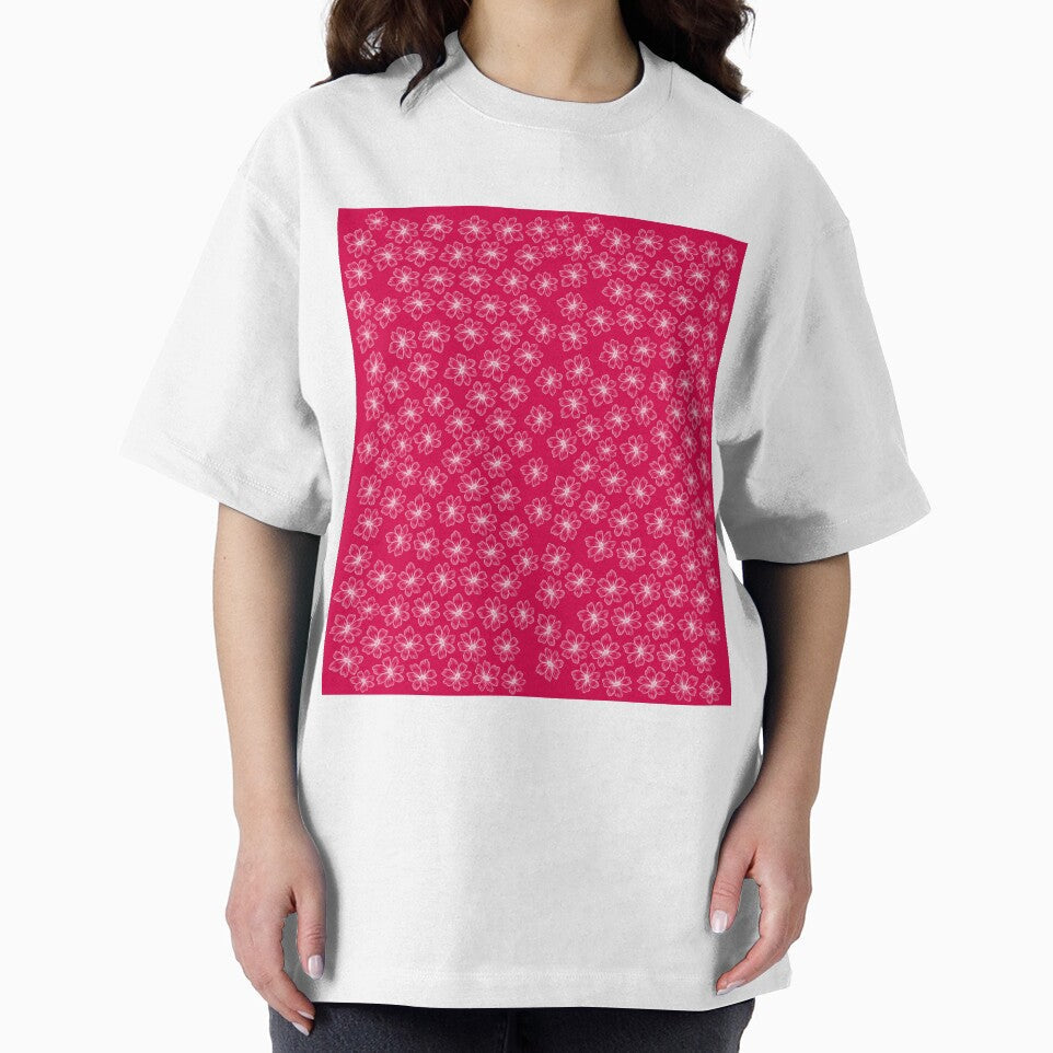 Cute Pink and white floral pattern by SoniyaArt !