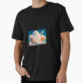 Cumulus clouds print tee All over printed t-shirt sky clouds pink color nature by Mazagan-Shop