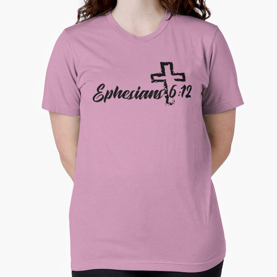 Ephesians 6:12 (black print)- Christian - t-shirt, hoodie, sweatshirt, women's, youth, etc. by Brent Horton